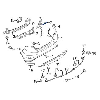 Ford OE - Rear Bumper Cover Rivet