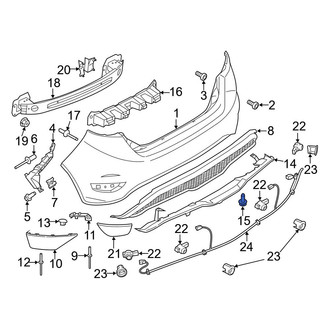Ford OE - Rear Body Panel Trim Panel Clip