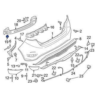 Ford OE - Rear Bumper Impact Bar Nut