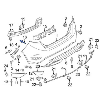 Ford OE - Rear Bumper Cover Rivet