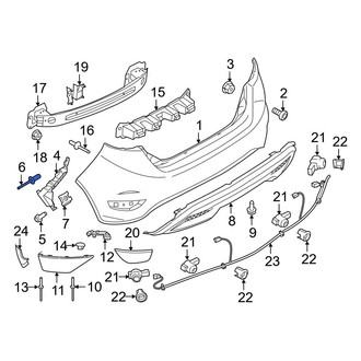Ford OE - Rear Bumper Cover Rivet