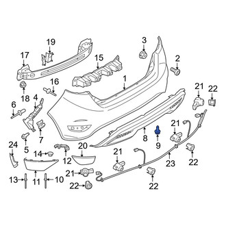 Ford OE - Rear Body Panel Trim Panel Clip
