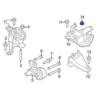 Ford OE - Transmission Crossmember Nut