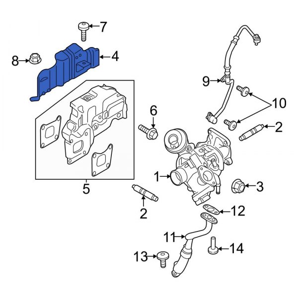 Turbocharger Mount Heat Shield