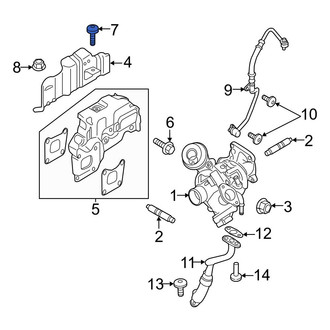 Ford OE - Turbocharger Mount Heat Shield Bolt