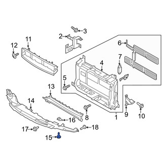 Ford OE - Radiator Support Air Deflector Bolt