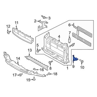 Ford OE - Left Radiator Support Bracket