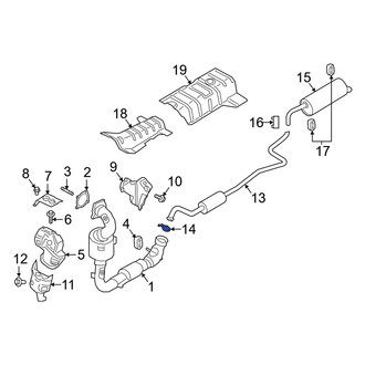 Ford OE - Front Exhaust Muffler Clamp