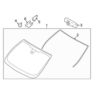 Ford OE - Windshield - Glass