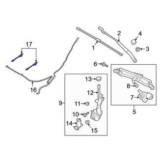 Ford OE - Front Windshield Washer Nozzle