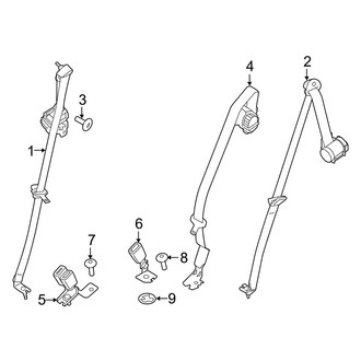 Ford OE - Restraint Systems - Rear Seat Belts