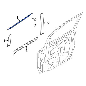 Ford OE - Center Left Door Belt Molding