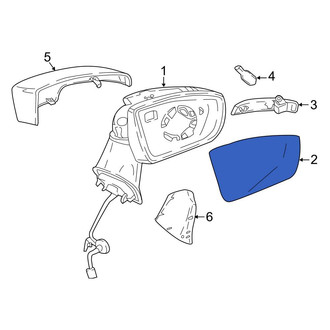 Ford OE - Front Right Door Mirror Glass