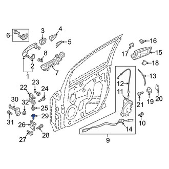 Ford OE - Upper Door Hinge Bolt
