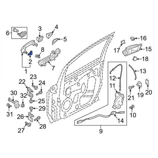 Exterior Door Handle Gasket