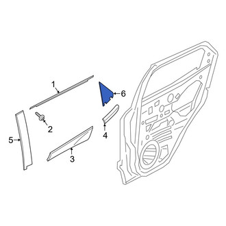 Ford OE - Front Right Rearward Black Out Tape