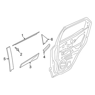 Ford OE - Rear Door - Exterior Trim