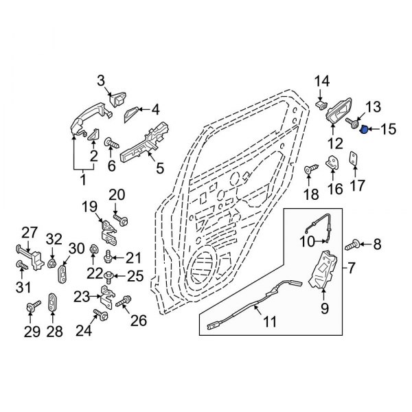 Interior Door Handle Screw Cap