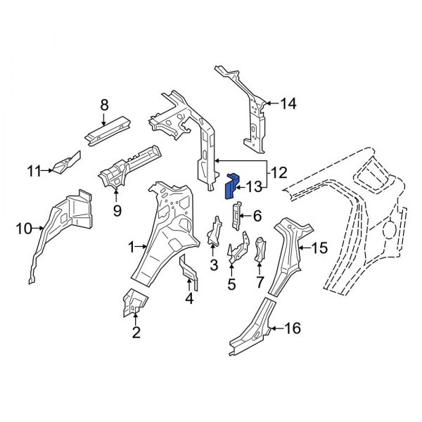 Body D-Pillar Reinforcement