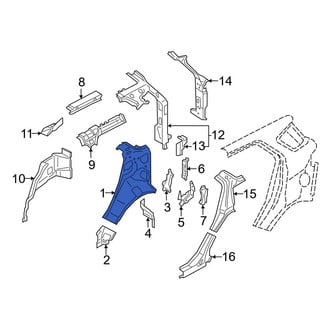 Ford OE - Rear Left Inner Quarter Panel