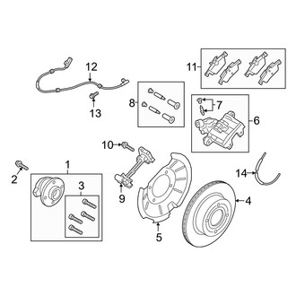 Ford OE - Rear Suspension - Brake Components (S / SE / Titanium FWD)