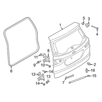Ford OE - Back Door - Door & Components (W/O Spare Tire Carrier)
