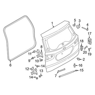 Ford OE - Back Door - Door & Components (With Spare Tire Carrier)