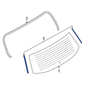 Ford OE - Rear Back Glass Reveal Molding