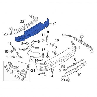 Ford OE GN1Z17C810F - Rear Bumper Cover Reinforcement