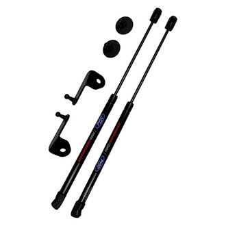 Ford Performance® - Black Powder Coated Hood Lift Kit with Laser Engraved Ford Performance Logo