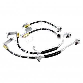Transparent Hose & Stainless Banjos Pro Braking PBR1169-CLR-SIL Rear Braided Brake Line 