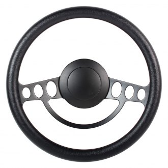 14 Forever Sharp Nostalgia 9 Hole Chrome w/Black Half Wrap Steering Wheel 
