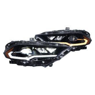 Form Lighting® - Driver and Passenger Side Black Projector LED Headlights with Sequential DRL