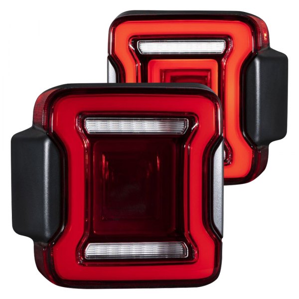 Form Lighting® - Black/Red Sequential Fiber Optic LED Tail Lights