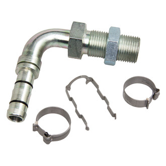 Four Seasons® - EZ Clip Steel 90° Male Insert O-Ring Bulkhead Hose Repair Fitting Kit