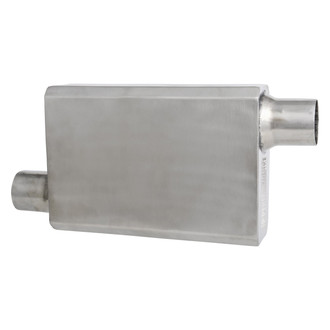 FP Performance® FP-OC30-RS - Race Series Stainless Steel Oval Exhaust Muffler (3" Offset ID, 3" Center OD)