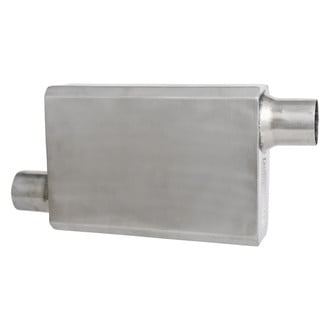 FP Performance® - Race Series Stainless Steel Oval Exhaust Muffler (3" Offset ID, 3" Offset OD)