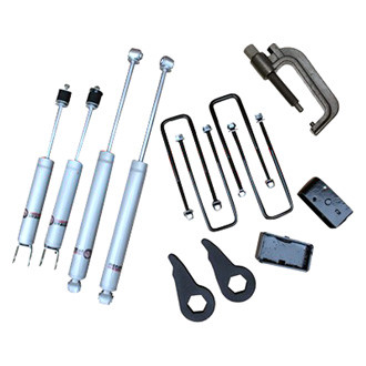 Freedom Off-Road® - 1"-3" x 3" Front and Rear Leveling Torsion Keys with Front Shocks and Torsion Key Tool