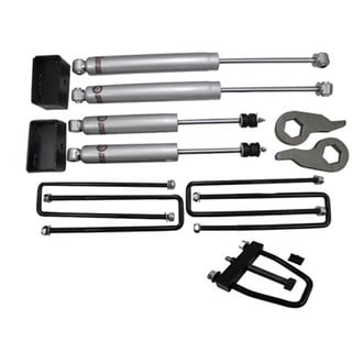 Freedom Off-Road® - 1"-3" x 3" Front and Rear Leveling Torsion Keys with Front Shocks and Torsion Key Tool
