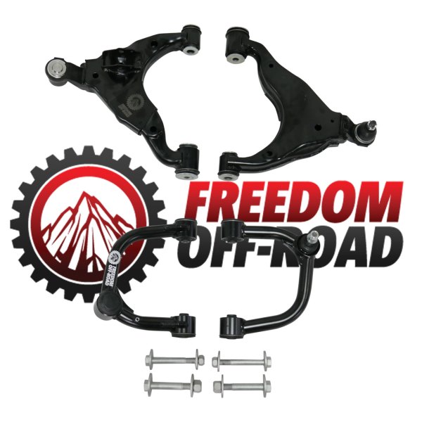 Freedom Off-Road® - Front Front Upper and Lower Upper and Lower Non-Adjustable Lower Stamped; Upper Tubular Control Arm Kit