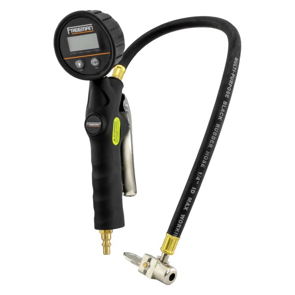 Freeman® - 0 to 100 psi Composite Digital Tire Inflator with 90 Degree Lock-On Chuck