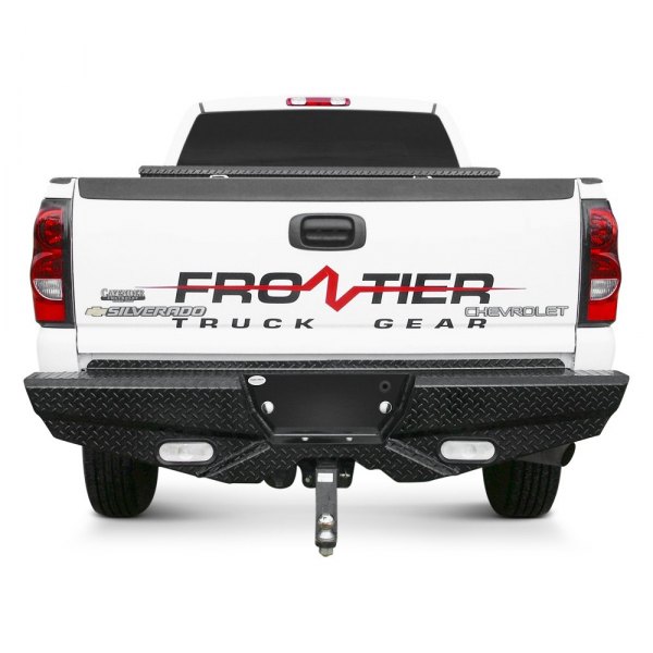Frontier Truck Gear® - Diamond Series Full Width Rear HD Black Powder Coated Bumper