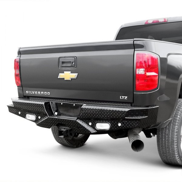 Frontier Truck Gear® - Diamond Series Full Width Rear HD Black Powder Coated Bumper
