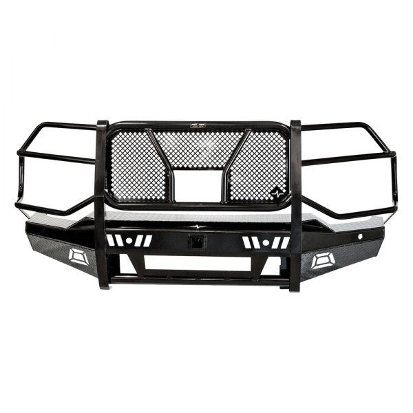 Frontier Truck Gear® - Pro Series Full Width Front HD Black Powder Coated Bumper