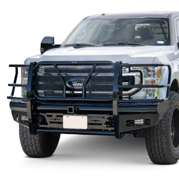 Frontier Truck Gear® - Commercial Series Full Width Front HD Black Powder Coated Bumper