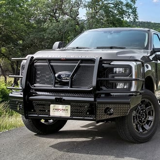 Frontier Truck Gear® - Commercial Series Full Width Front HD Bumper with Grille Guard