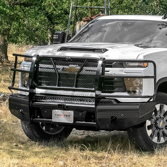 Frontier Truck Gear® - Commercial Series Full Width Front HD Bumper with Grille Guard
