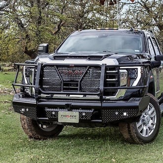 Frontier Truck Gear® - Commercial Series Full Width Front HD Bumper with Grille Guard