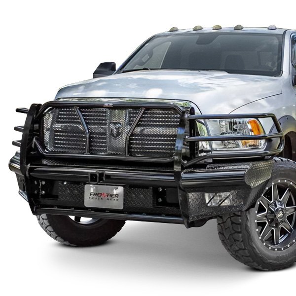 Frontier Truck Gear® - Commercial Series Full Width Front HD Black Powder Coated Bumper