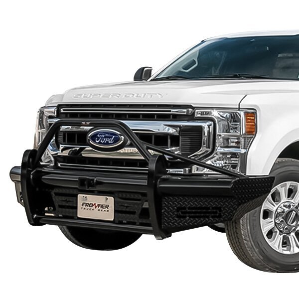Frontier Truck Gear® - Commercial Xtreme Series Full Width Front HD Black Powder Coated Bumper